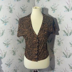 Leopard Button Up Cardigan